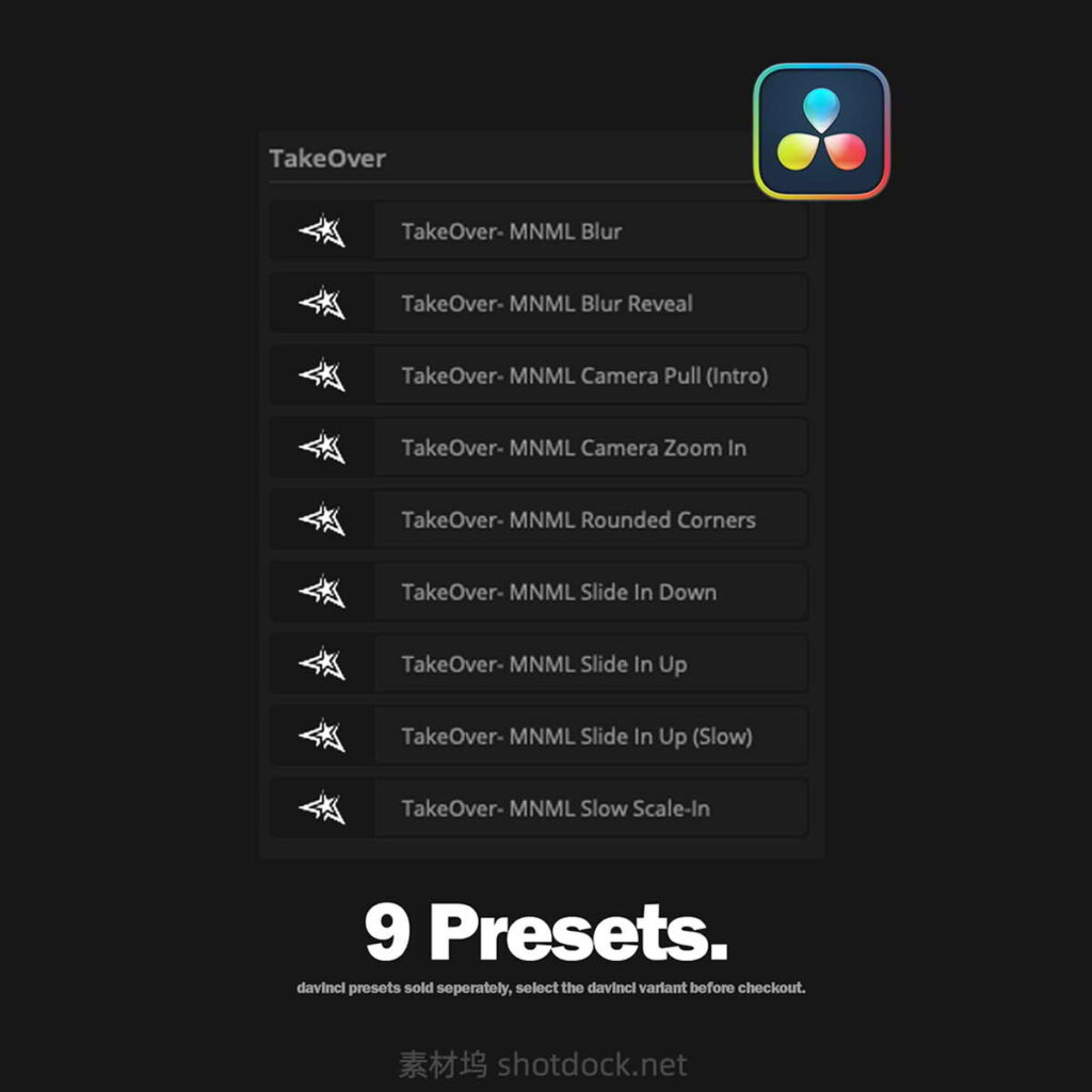 国外大神-13个Premiere预设文字动效 9个DaVinci Resolve效果预设 The MINIMAL Preset Pack插图2 国外大神-13个Premiere预设文字动效 9个DaVinci Resolve效果预设 The MINIMAL Preset Pack插图2