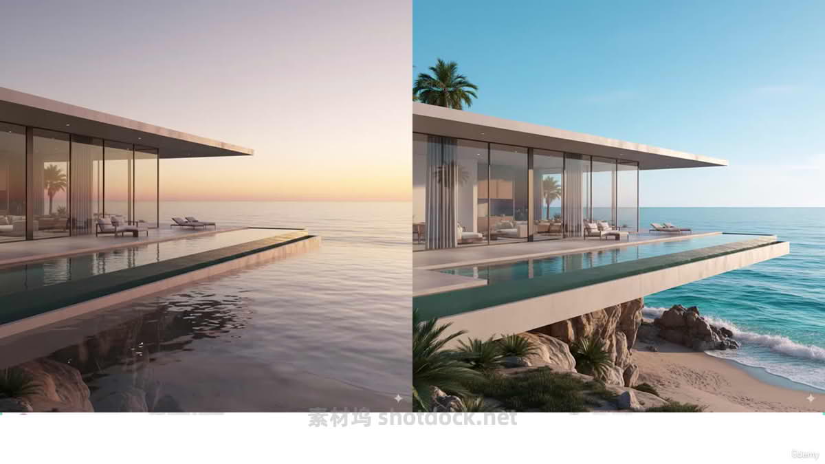 1 -PROJECT 8 - Visualize a Modern Beach House_0018