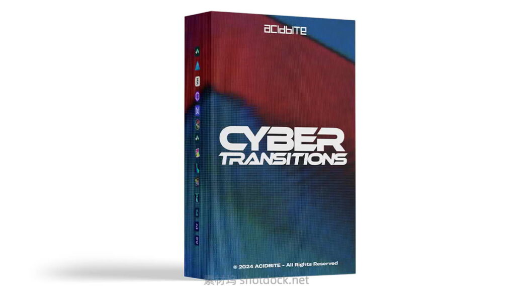 4K素材迷幻抽象视觉多彩网络过渡转场+音效-ACIDBITE–Cyber Transitions插图