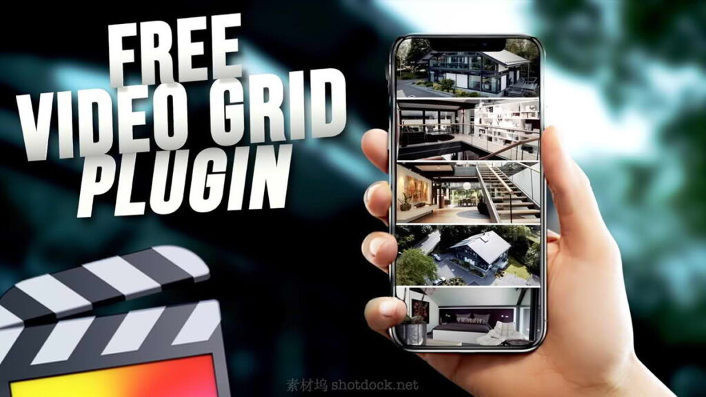 FCPX插件：12种视频网格分屏效果适合制作ins/抖音/小红书/视频号-RN Vertical Video Grid插图