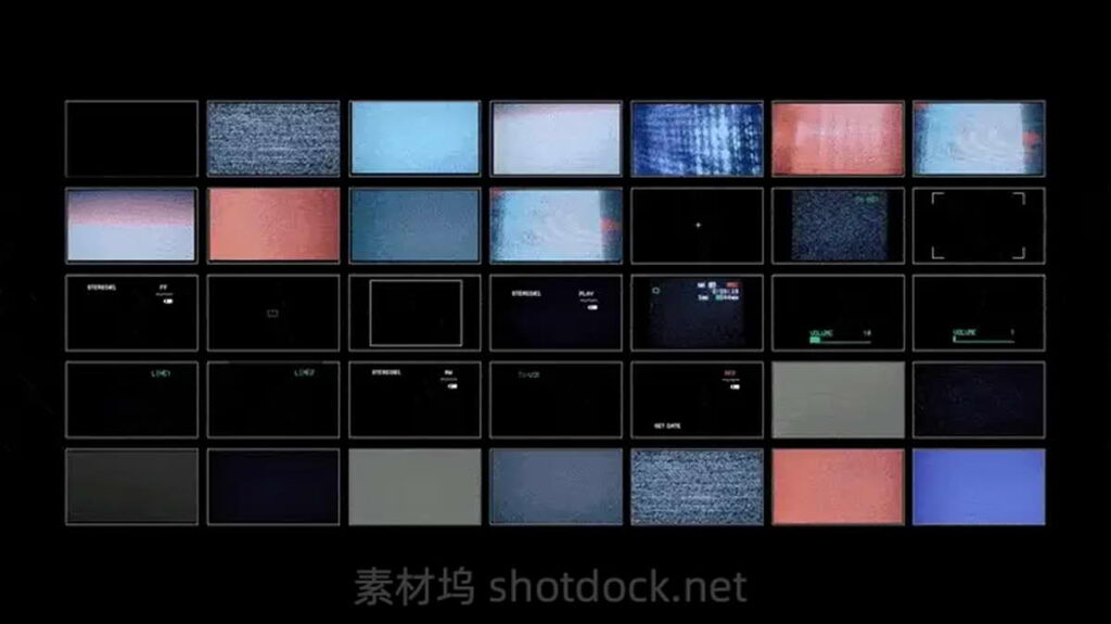35组复古Y2K千禧风格CRT雪花故障毛刺TV电视录VCR像机叠加纹理4K视频素材Vintextures 2000Digital Camera Textures插图1