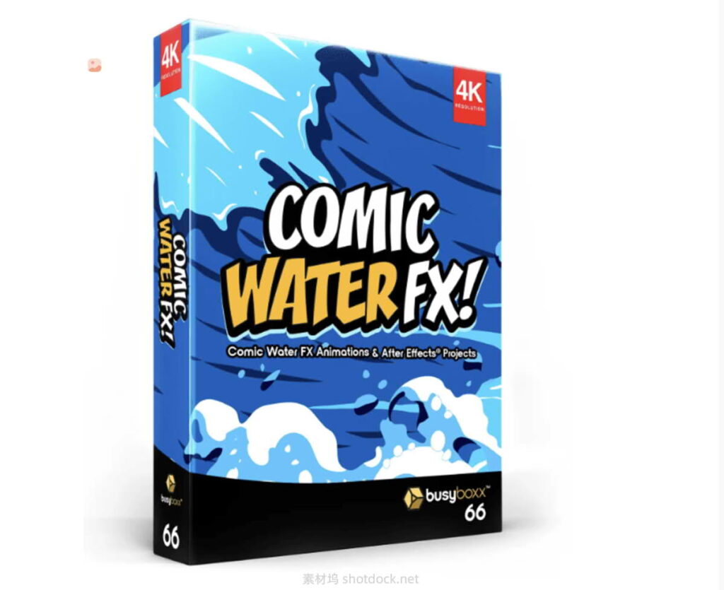 100多个卡通水花4K带通道视频-Busy Boxx V66: Comic Water FX插图