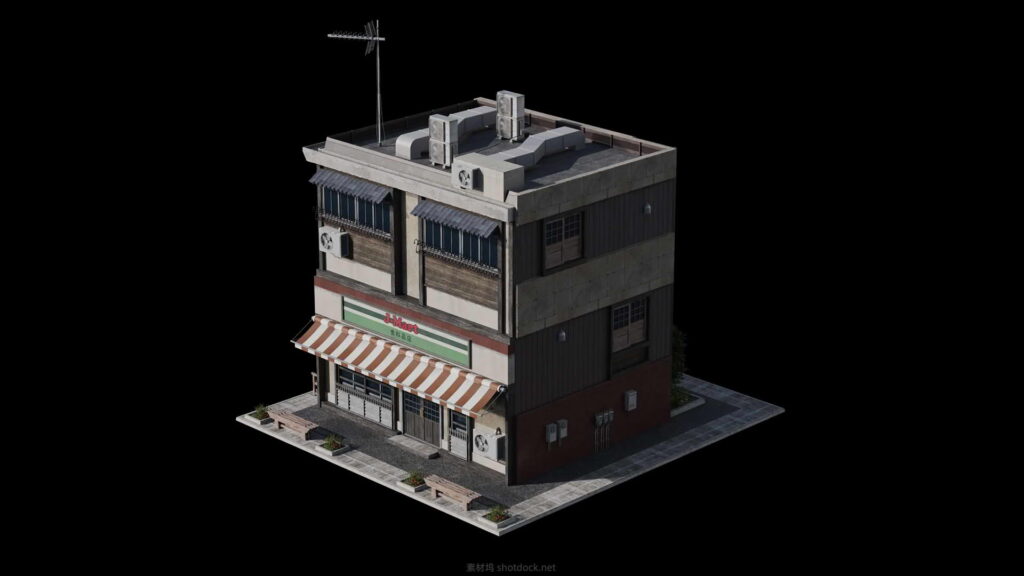 日本社区三维场景模型+4K贴图：FBX, OBJ and Blend-Japanese Neighborhoods插图5