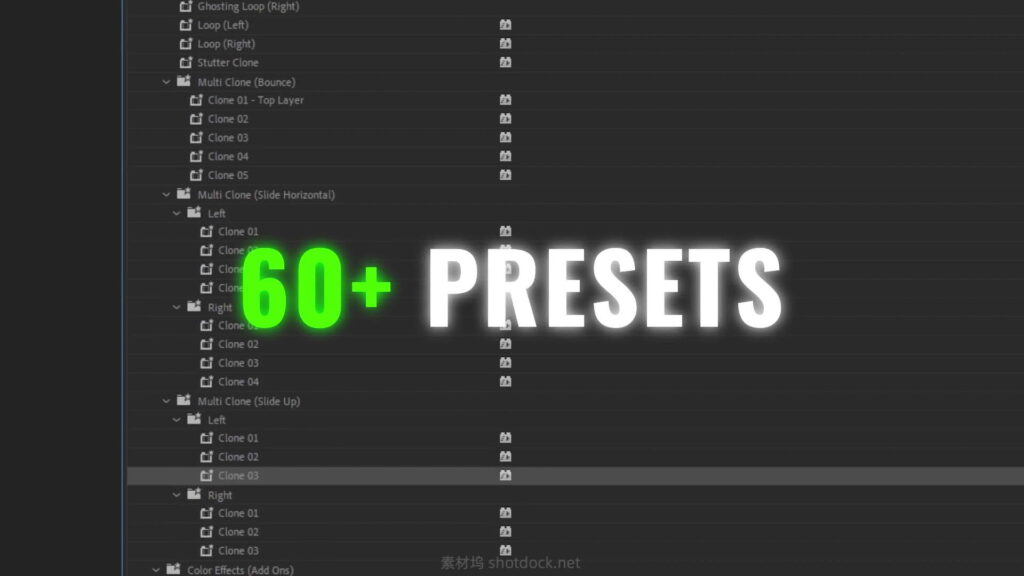 Premiere预设冻结帧和旋转镜预设- Freeze Frame & Rotoscope Presets插图1