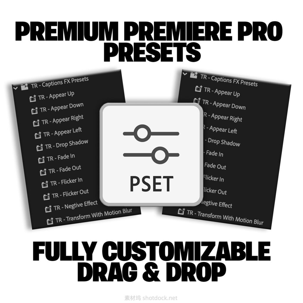 Premiere模版预设字幕特效包在pr中轻松添加字幕包装文字花字特效：Sparvol – Caption Fx Pack插图2