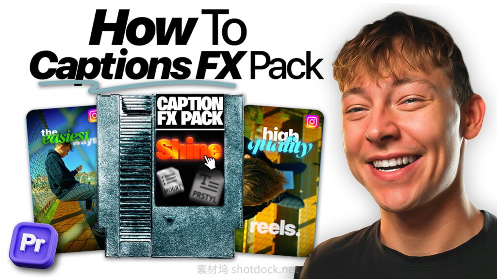 Premiere模版预设字幕特效包在pr中轻松添加字幕包装文字花字特效：Sparvol – Caption Fx Pack插图