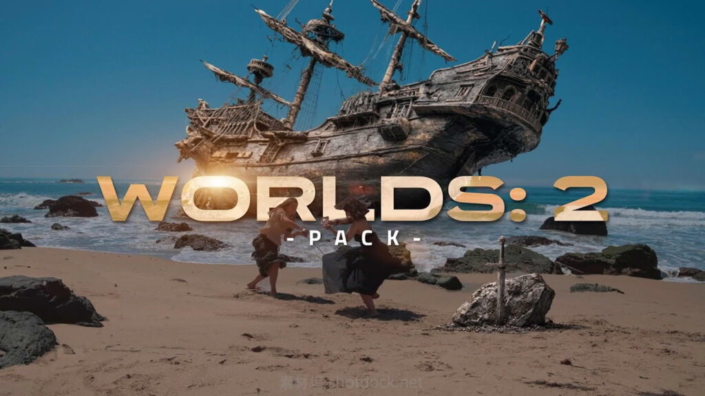 3000+电影级视觉特效合成PNG图像素材4k带通道：BIGFILMS–WORLDS–Set Extension Packs插图1