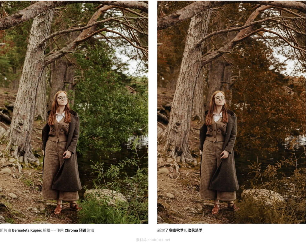 Lightroom预设秋夏日景色转化为阴郁温馨的秋景季风格调色-秋天就在你指尖Autumn at your fingertips插图5