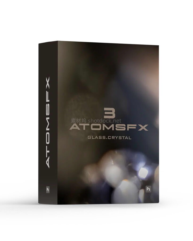 修图神器！如何用PS做出通透的玻璃光影？AtomsFX 3素材分享：Glass & Crystal Overlays for Photoshop插图1