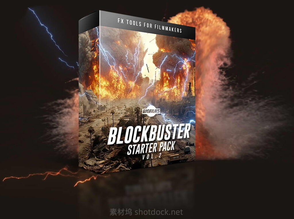 220个史诗专业电影特效一键打包！电影小白也能做出好莱坞大片：BIGFILMS – Blockbuster Starter Pack: V2插图