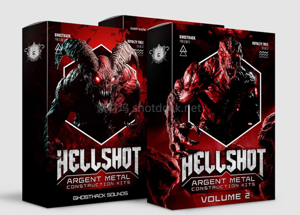 赛博朋克 + 重金属？Hellshot 音源包演示，卷1+卷2这套 Doom 风格音源包太残暴了！Argent Metal Construction Kits插图