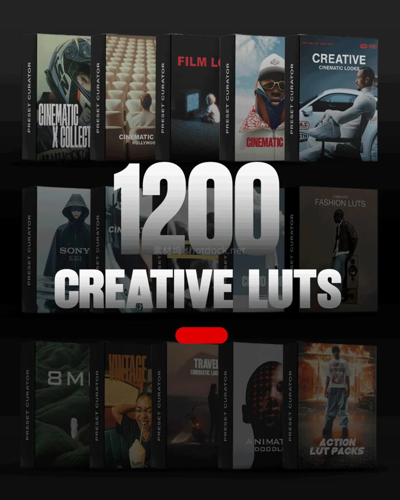 剪辑师的“偷懒”神器：1200款！可能是B站最全的 LUT 全家桶，一次打包全网热门色调Creative Cinematic Master Bundle插图