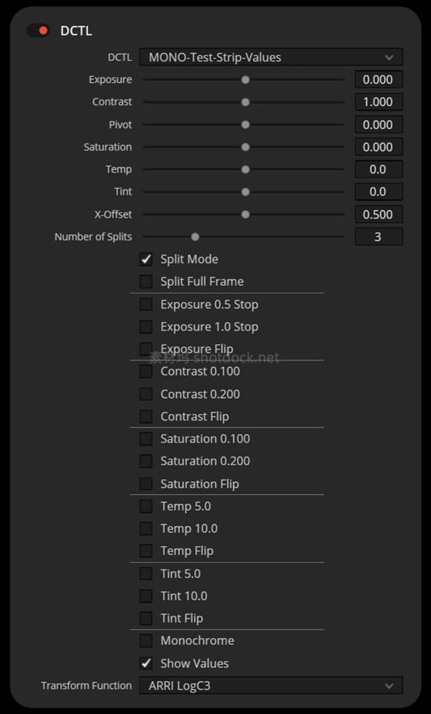 调色总拿不准曝光？，达芬奇 DCTL 神器让你一眼看清最佳参数！MONONODES – TEST STRIP DCTLS v3.0插图4